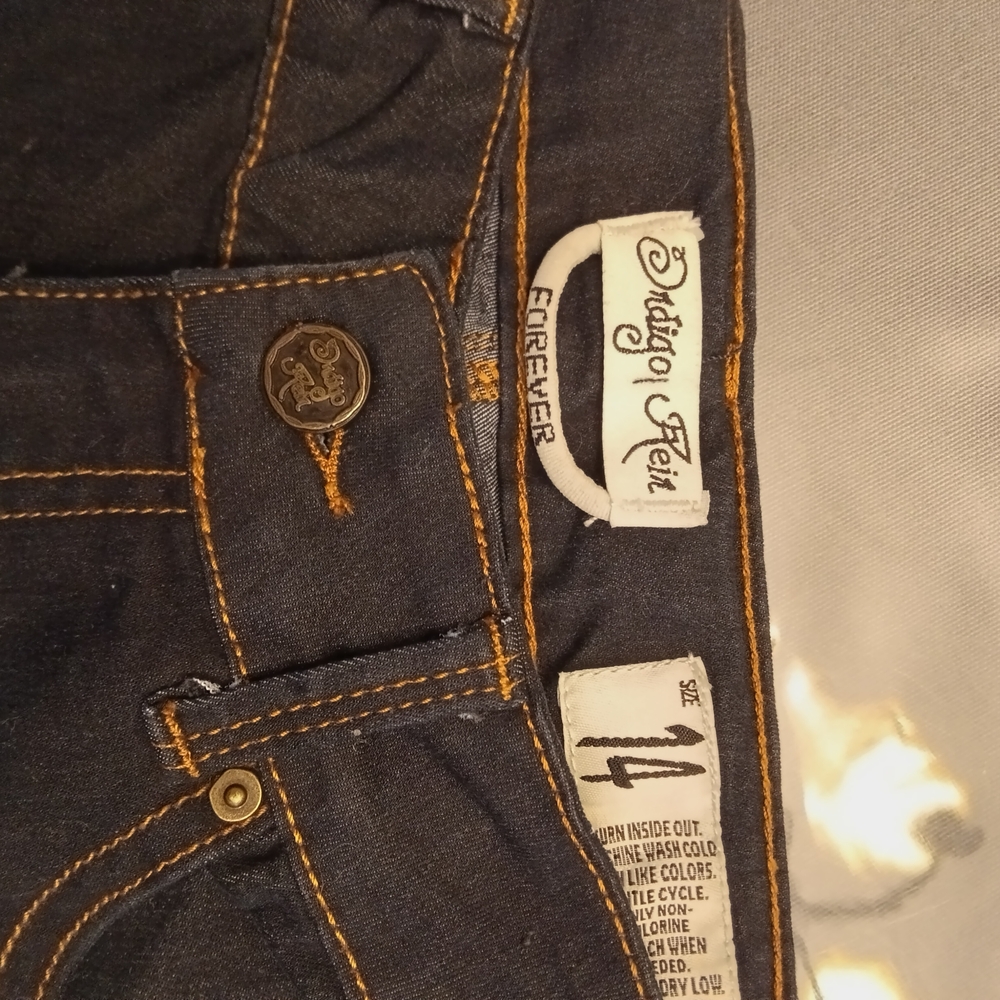 Indigo Rein Forever girls size 14 dark wash stretchy jeans